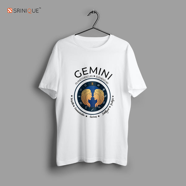 Men's Zodiac Sign Half sleeve Astrological T-shirt Gemini