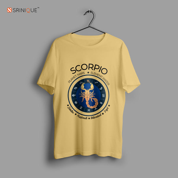 Men's Zodiac Sign Half sleeve Astrological T-shirt Scorpio