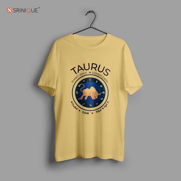 Men's Zodiac Sign Half sleeve Astrological T-shirt Taurus