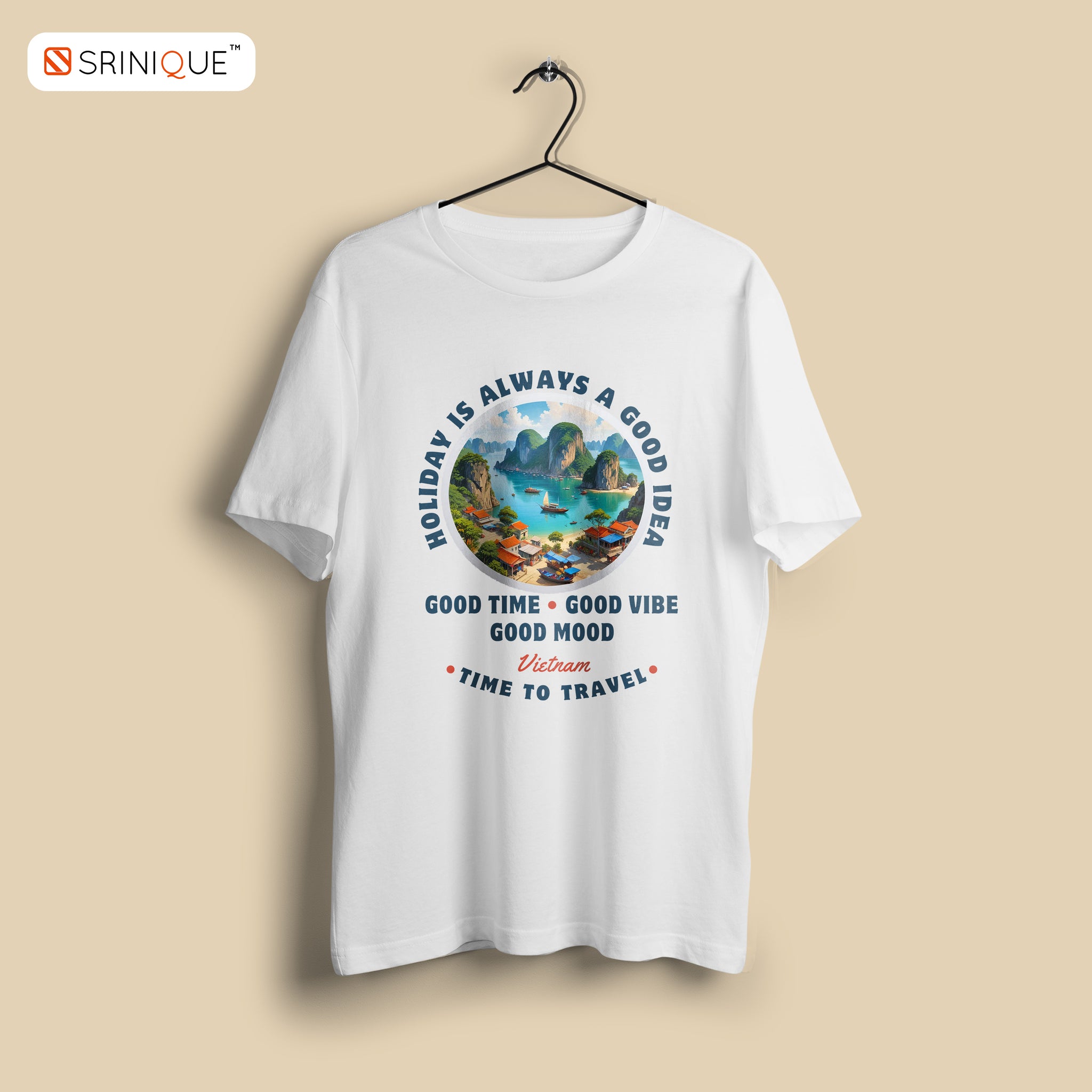 Travel T-shirt White Printed Holiday is always a good idea