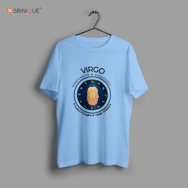 Men's Zodiac Sign Half sleeve Astrological T-shirt Virgo