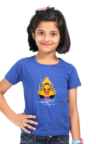 Kids Girls's Durga puja Special T-shirt