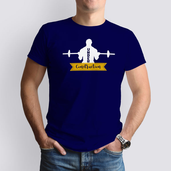 Navy Blue Tshirt Men Under Construction